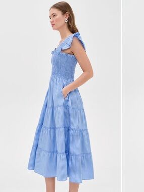 Hill House Home Ellie Nap Dress - Blue Stripe